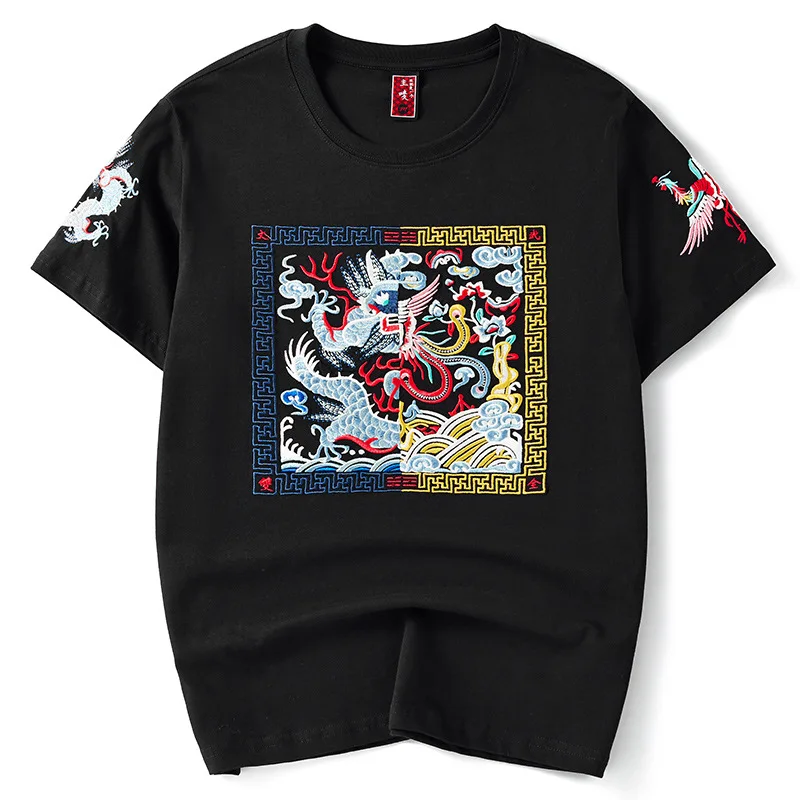 Wimilous Men's T-shirt New Short-Sleeve Chinese Fashion Chinese Styles Trendy Embroidered Baggy Fashion Half-Sleeve
Wimilous Men's T-shirt New Short-Sleeve Chinese Fashion Chinese Styles Trendy Embroidered Baggy Fashion Half-Sleeve