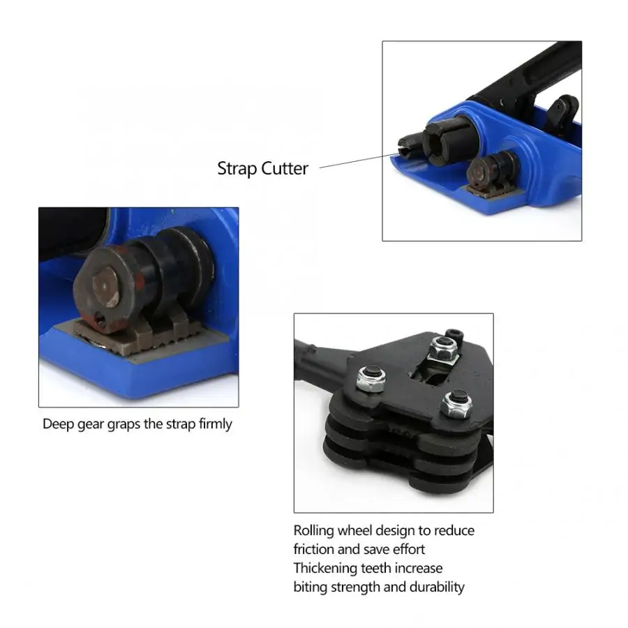 PP/PET Strap Manual Tensioner Cutter Crimper Packing Pliers Strapping Tool 16-19mm
PP/PET Strap Manual Tensioner Cutter Crimper Packing Pliers Strapping Tool 16-19mm