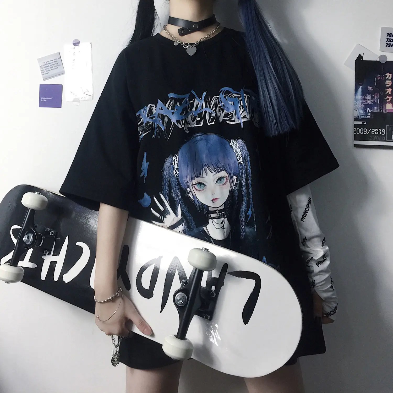 Y2K Goth Tops Diablo Two Dimension T-Shirt Korean Fashion Loose Cartoon Print Short-Sleeve Women Clothes Casaul Graphic T Shirts
Y2K Goth Tops Diablo Two Dimension T-Shirt Korean Fashion Loose Cartoon Print Short-Sleeve Women Clothes Casaul Graphic T Shirts