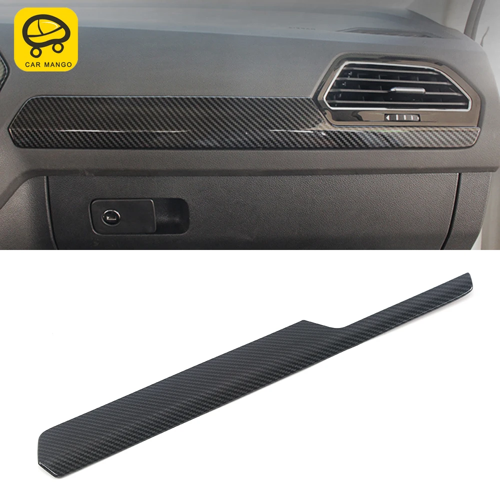 

For Volkswagen Tiguan MK2 2017-2021 Car Accessories Passenger Seat Panel Frame Trim Cover Sticker ABS Carbon Interior Decoration