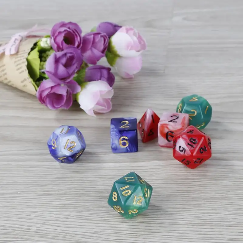 7pcs/Set Multi-faceted Acrylic Dice Set Board Game Props Multi-color 20-Sided Kid Gift Entertainment Game Accessories Gambling
7pcs/Set Multi-faceted Acrylic Dice Set Board Game Props Multi-color 20-Sided Kid Gift Entertainment Game Accessories Gambling