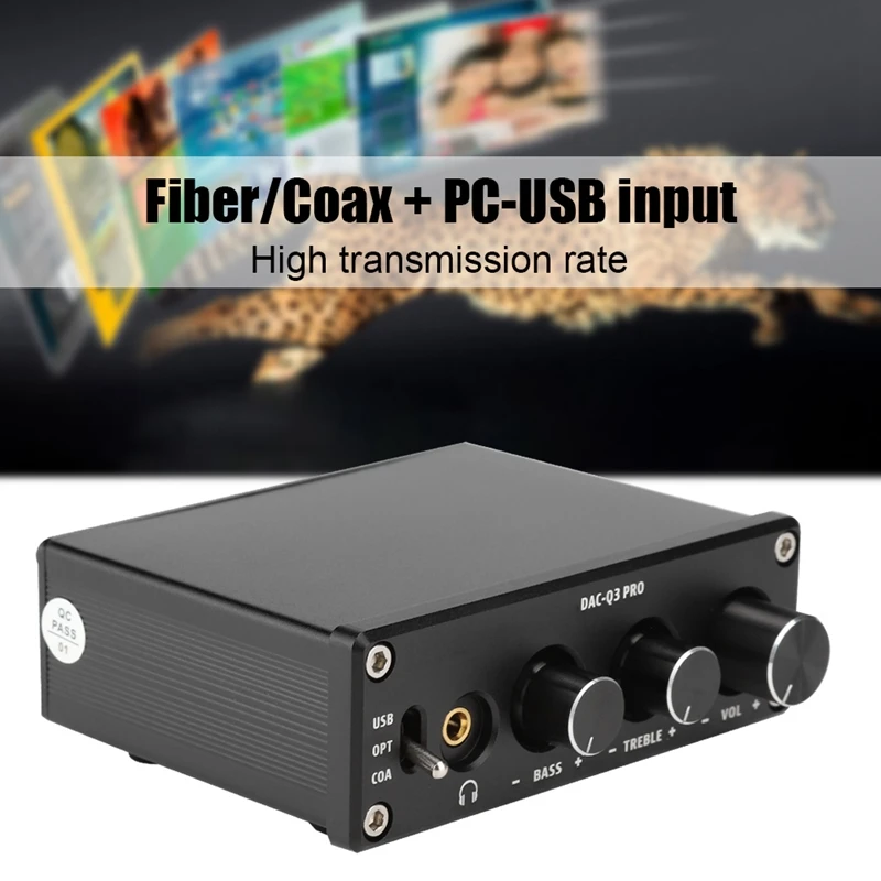 Ac-Q3 Pro Dac Decoding Digital Audio Decoder Headphone Amplifier Amp USB Dac Decoded 24Bit 192Khz for 3.5mm Headphones
Ac-Q3 Pro Dac Decoding Digital Audio Decoder Headphone Amplifier Amp USB Dac Decoded 24Bit 192Khz for 3.5mm Headphones