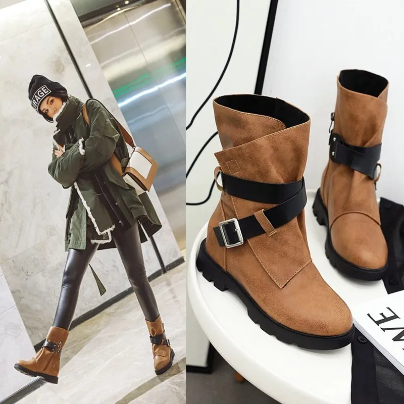 Plus Size 33-43 Women High Wedges Boots Mixed Colors Winter Ankle Boots Metal Buckle Women Shoes Office Ladies Boots MAZIAO
Plus Size 33-43 Women High Wedges Boots Mixed Colors Winter Ankle Boots Metal Buckle Women Shoes Office Ladies Boots MAZIAO