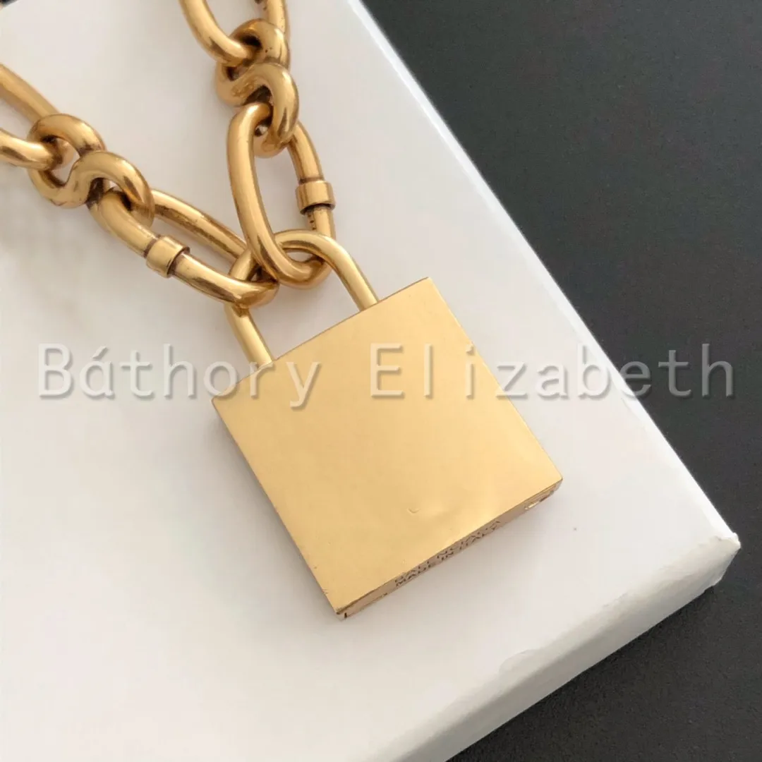 Bthory Elizabeth Rock Choker Lock Necklace Layered Chain On The Neck With Lock Punk Jewelry Mujer Key Padlock Pendant Necklace
Bthory Elizabeth Rock Choker Lock Necklace Layered Chain On The Neck With Lock Punk Jewelry Mujer Key Padlock Pendant Necklace
