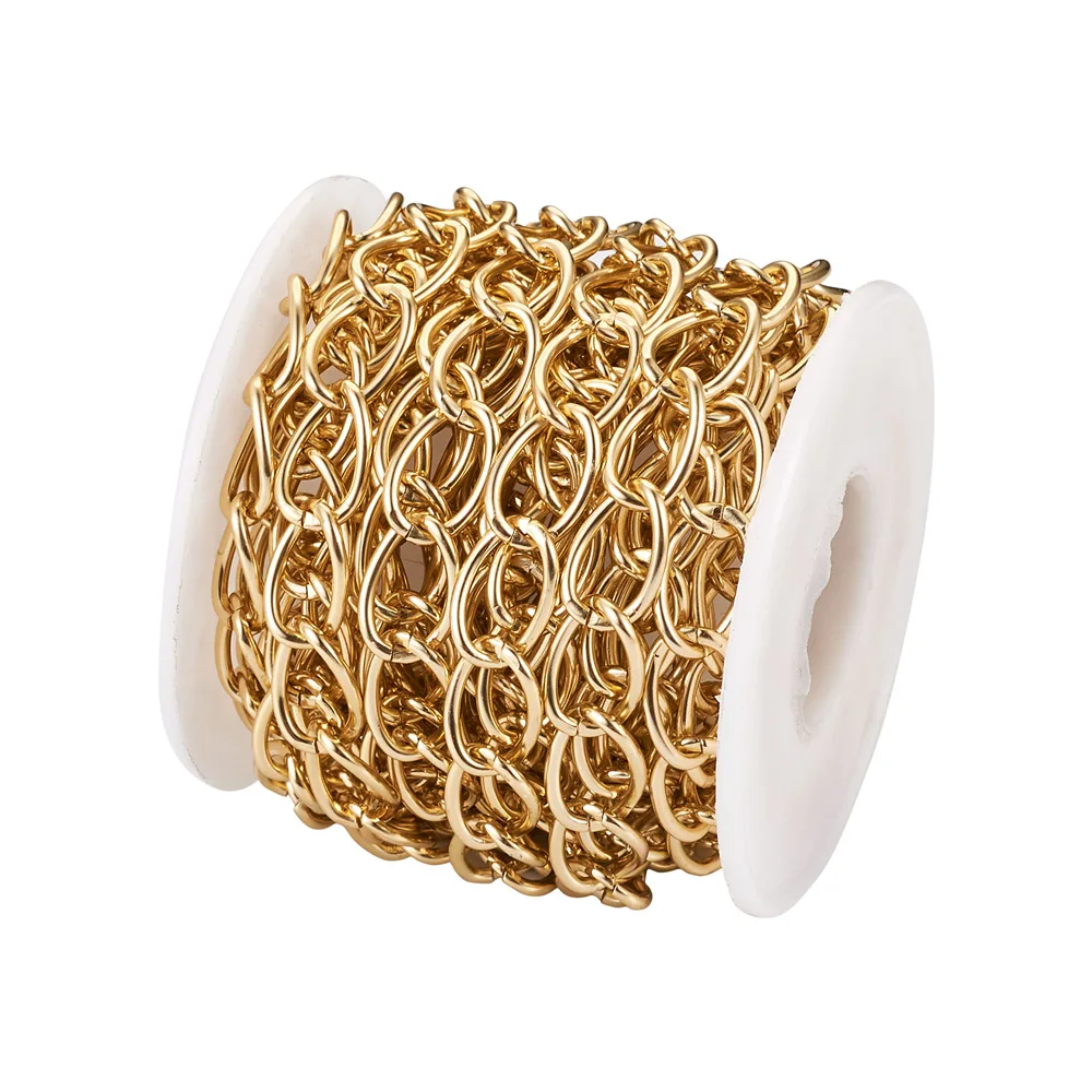 2m 5m Gold/Silver Color Aluminium Twisted Chains Unwelded Link Chain for Necklaces Bracelets Jewelry Making DIY Components
2m 5m Gold/Silver Color Aluminium Twisted Chains Unwelded Link Chain for Necklaces Bracelets Jewelry Making DIY Components