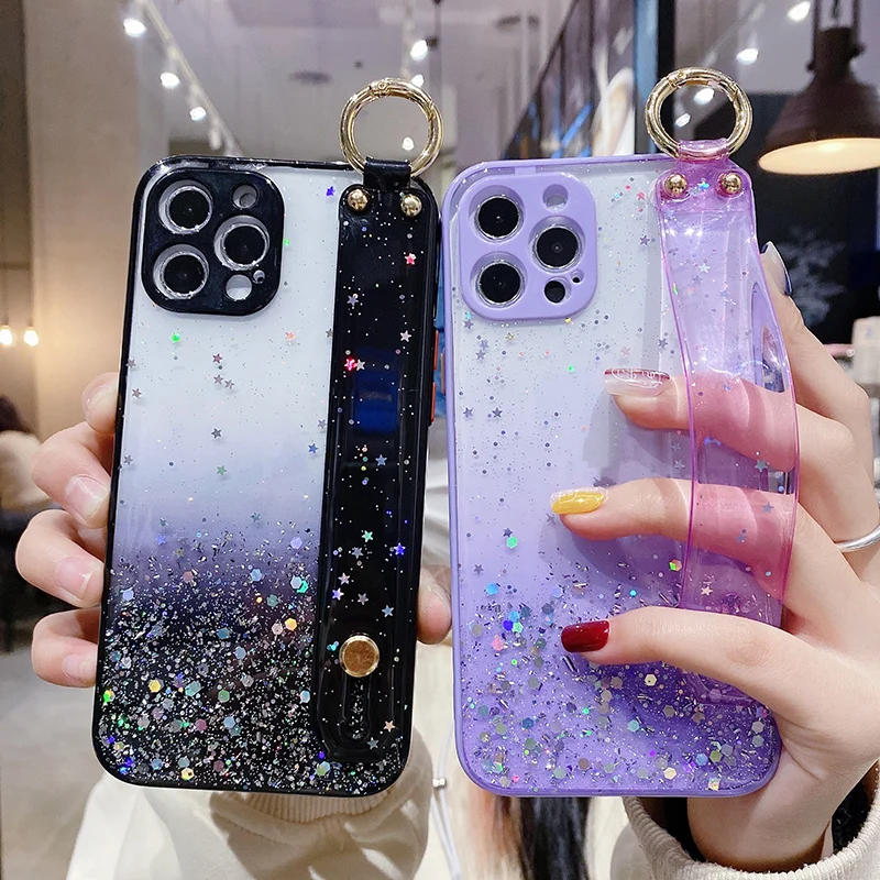 Luxury Bling Glitter Wristband Silicone Phone Case For iPhone 13 12 11 Pro XS Max SE XR X 8 7 Plus Ultra-thin Cute Lanyard Cover
Luxury Bling Glitter Wristband Silicone Phone Case For iPhone 13 12 11 Pro XS Max SE XR X 8 7 Plus Ultra-thin Cute Lanyard Cover