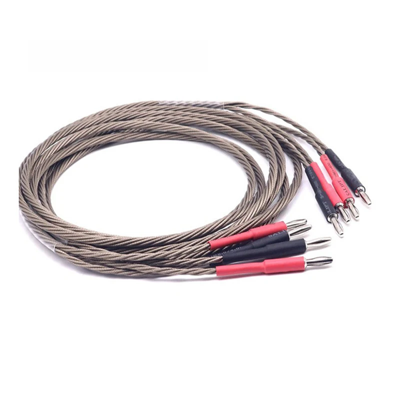 pair 7N silver plated OCC audio speaker cable loudspeaker cable with banana plug
pair 7N silver plated OCC audio speaker cable loudspeaker cable with banana plug