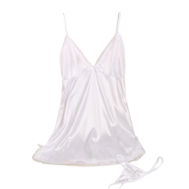 LORDWEY Women' s Sexy Suspenders Nightgowns Spring Summer V-neck Solid Color Nightdress Lace and Bows Decorate Sleepdress
LORDWEY Women' s Sexy Suspenders Nightgowns Spring Summer V-neck Solid Color Nightdress Lace and Bows Decorate Sleepdress