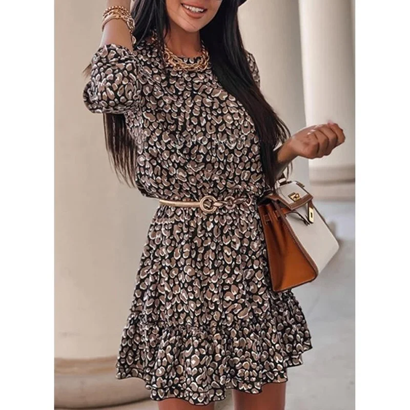 Houthion Women's Dresses Loose Fashion Casual High Waist Summer Knee-Length Beach Style New Long Sleeve Print O-neck Midi Dress
Houthion Women's Dresses Loose Fashion Casual High Waist Summer Knee-Length Beach Style New Long Sleeve Print O-neck Midi Dress