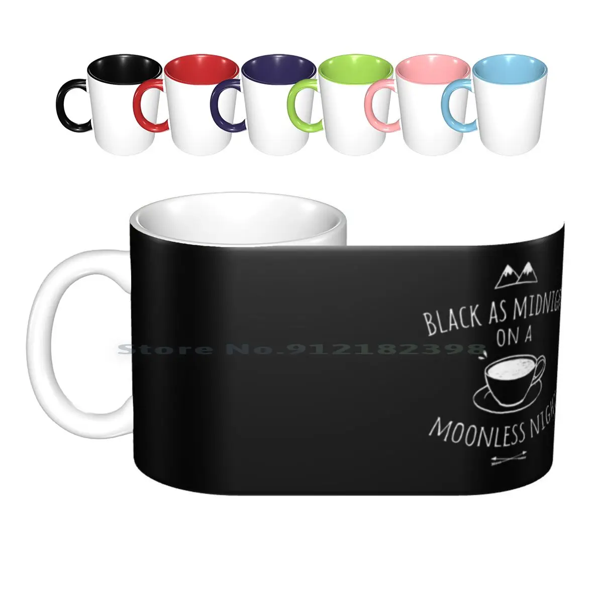 

Black As Midnight Ceramic Mugs Coffee Cups Milk Tea Mug Twinpeaks _ Tpapproved Twin Peaks Dale Cooper Damn Fine Cup Of Coffee