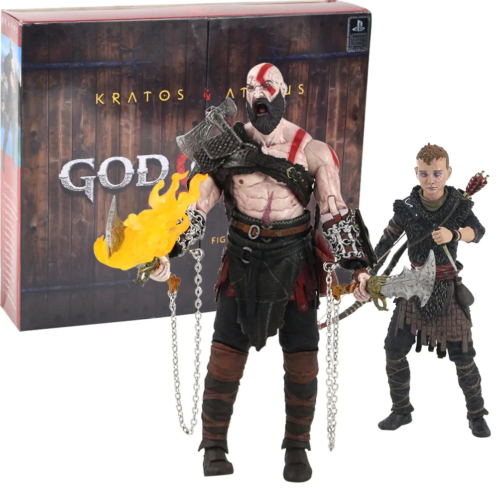 

NECA God of War Kratos Atreus Ultimate Action Figure Collectible Model Toy Birthday gift for Kids 2 Pack