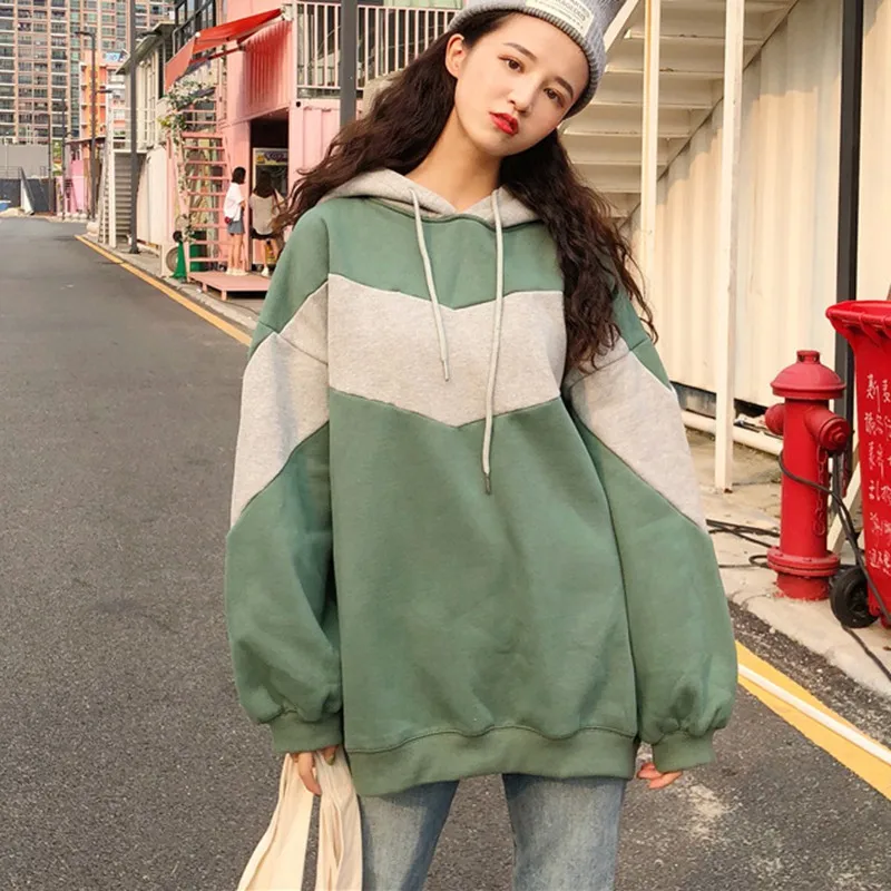 Women Simple Spring Long Sleeve Sweatshirt Cute Color Matching Autumn Loose Hat Collar Wild Sweater Coat
Women Simple Spring Long Sleeve Sweatshirt Cute Color Matching Autumn Loose Hat Collar Wild Sweater Coat