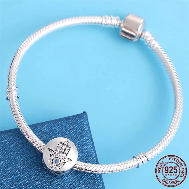Protective 925 Sterling Silver Beads Hamsa Charm Fit Original Pandora Bracelet Women DIY Jewelry 2021 New
Protective 925 Sterling Silver Beads Hamsa Charm Fit Original Pandora Bracelet Women DIY Jewelry 2021 New