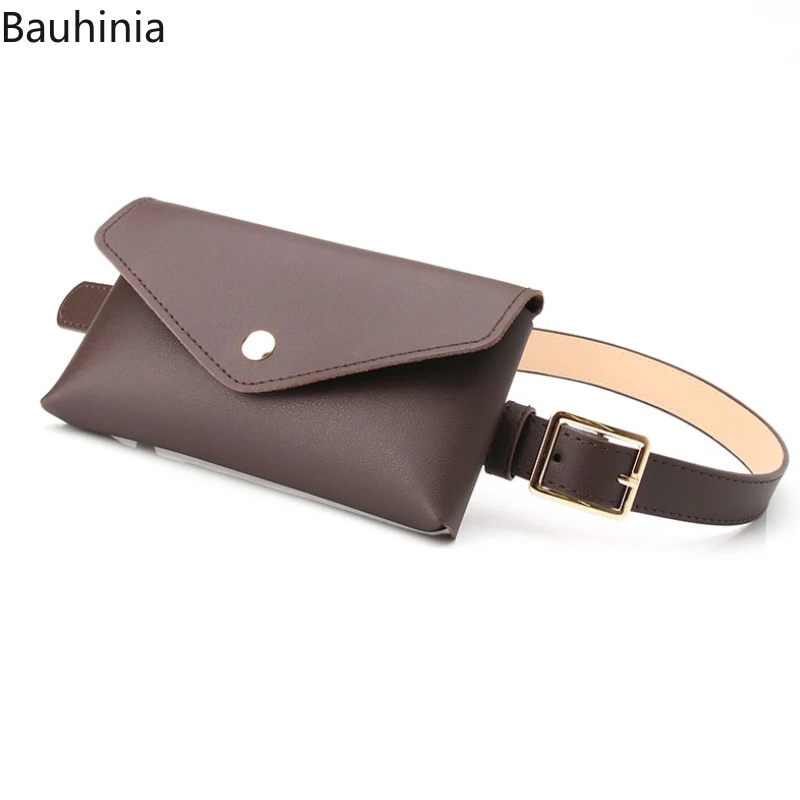 

Bauhinia Brand Hot Sale105x2.4cm Solid Color Retro Casual All-Match Lady Waist Bag Mobile Phone Leather Chest Bag Belt