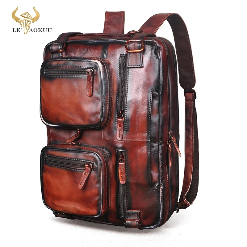 Real Leather Men Designer Large Commercial briefcase 15.6" laptop Document Business Attache Portfolio Bag Backpack Male 9912
Real Leather Men Designer Large Commercial briefcase 15.6" laptop Document Business Attache Portfolio Bag Backpack Male 9912