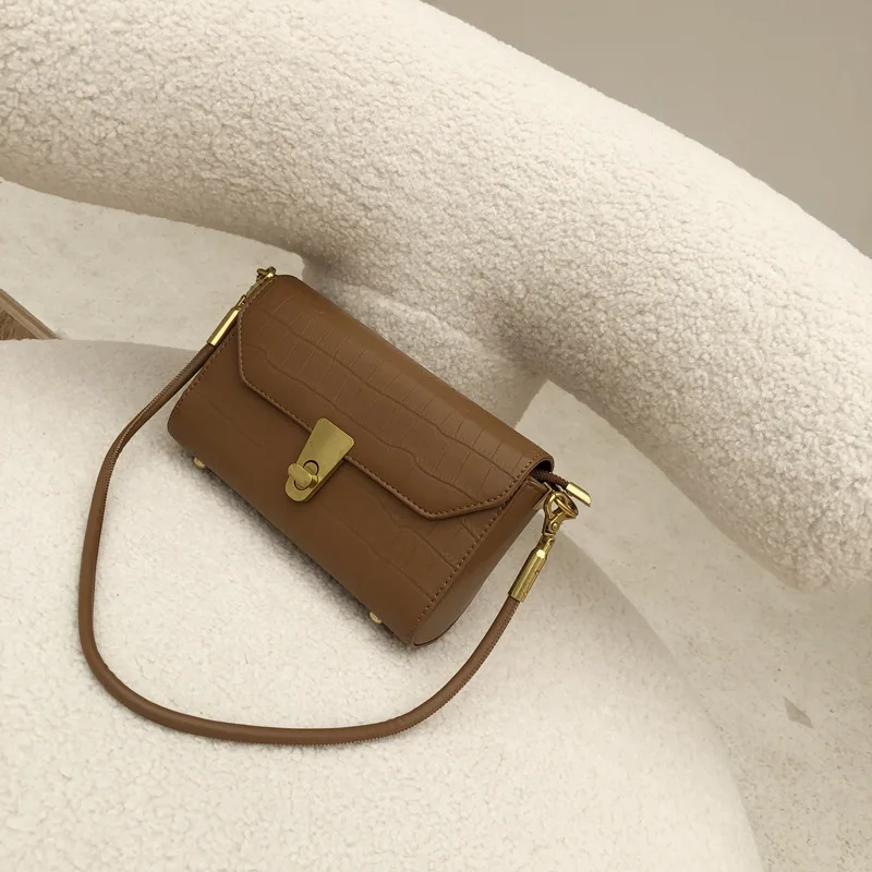 OLN Original Designer High-end Handbags Fashion Women Lock Shoulder Bag Female Crocodile Pattern Underarm Square Baguette Bags
OLN Original Designer High-end Handbags Fashion Women Lock Shoulder Bag Female Crocodile Pattern Underarm Square Baguette Bags