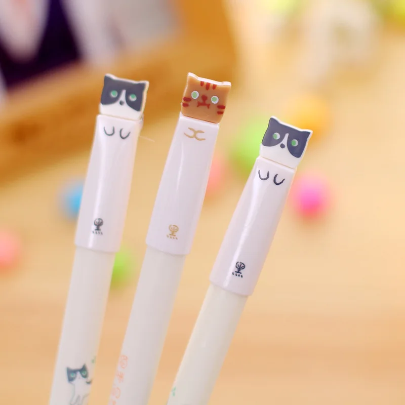 3 pcs/Lot Cute cat gel pen The cat's story printing Black ink pens zakka Canetas escolar office material school supplies
3 pcs/Lot Cute cat gel pen The cat's story printing Black ink pens zakka Canetas escolar office material school supplies