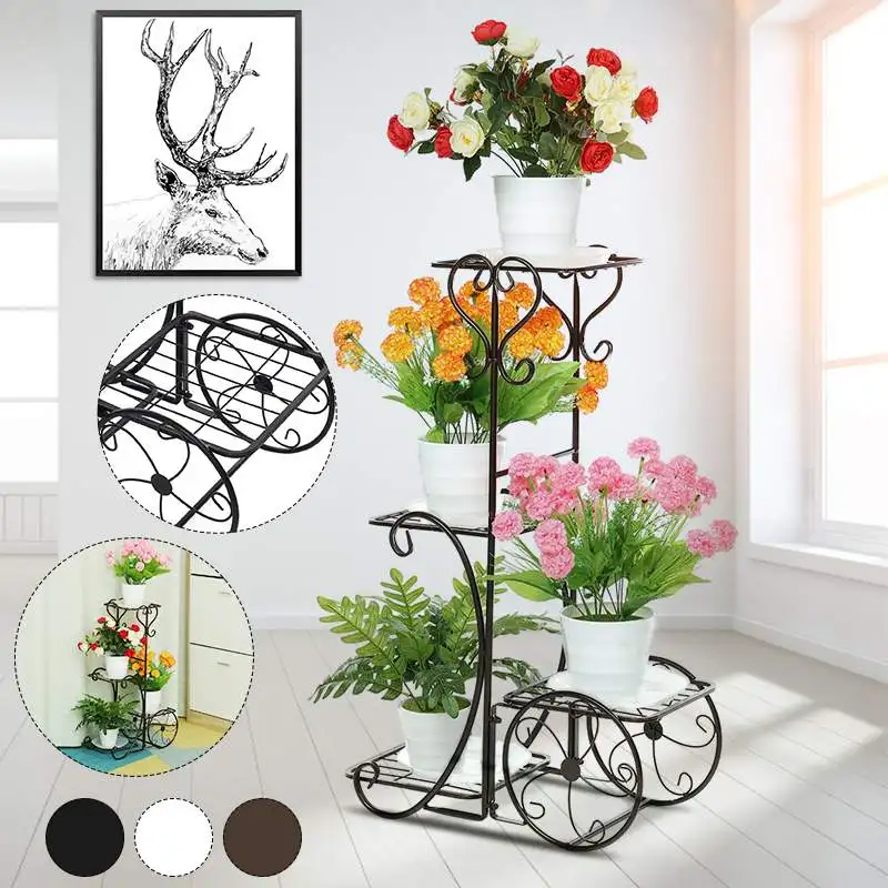 4 Tiers Metal Plant Stand Flower Pot Holder Shelf Wrought Iron with 4 Tray Garden Balcony Flower Pot Storage Rack Balcony Decor
4 Tiers Metal Plant Stand Flower Pot Holder Shelf Wrought Iron with 4 Tray Garden Balcony Flower Pot Storage Rack Balcony Decor