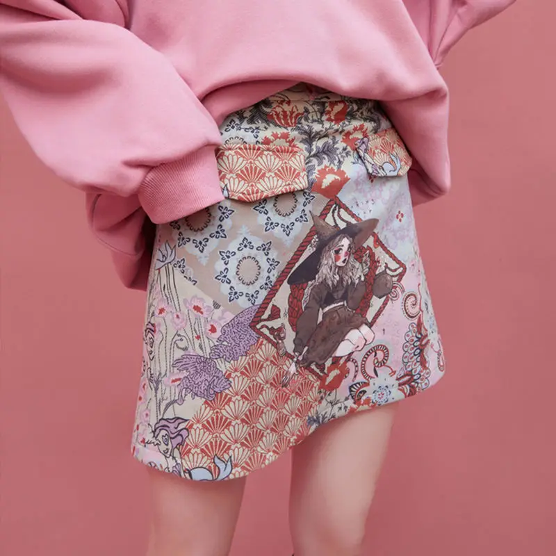 Fashion Autumn Winter Suede Skirts for Women High Wast Cartoon Print Skirt Mini Short Cute Punk Japanese mujer faldas
Fashion Autumn Winter Suede Skirts for Women High Wast Cartoon Print Skirt Mini Short Cute Punk Japanese mujer faldas
