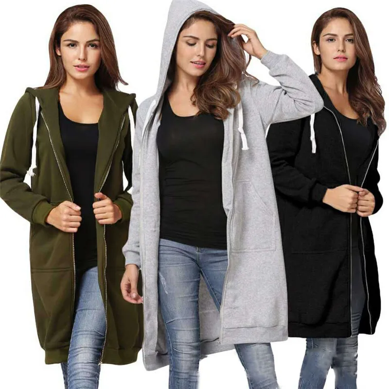 2020 Autumn Winter Casual Women Long Hoodies Sweatshirt Coat Zip Up Outerwear Hooded Jacket Plus Size Outwear Tops
2020 Autumn Winter Casual Women Long Hoodies Sweatshirt Coat Zip Up Outerwear Hooded Jacket Plus Size Outwear Tops