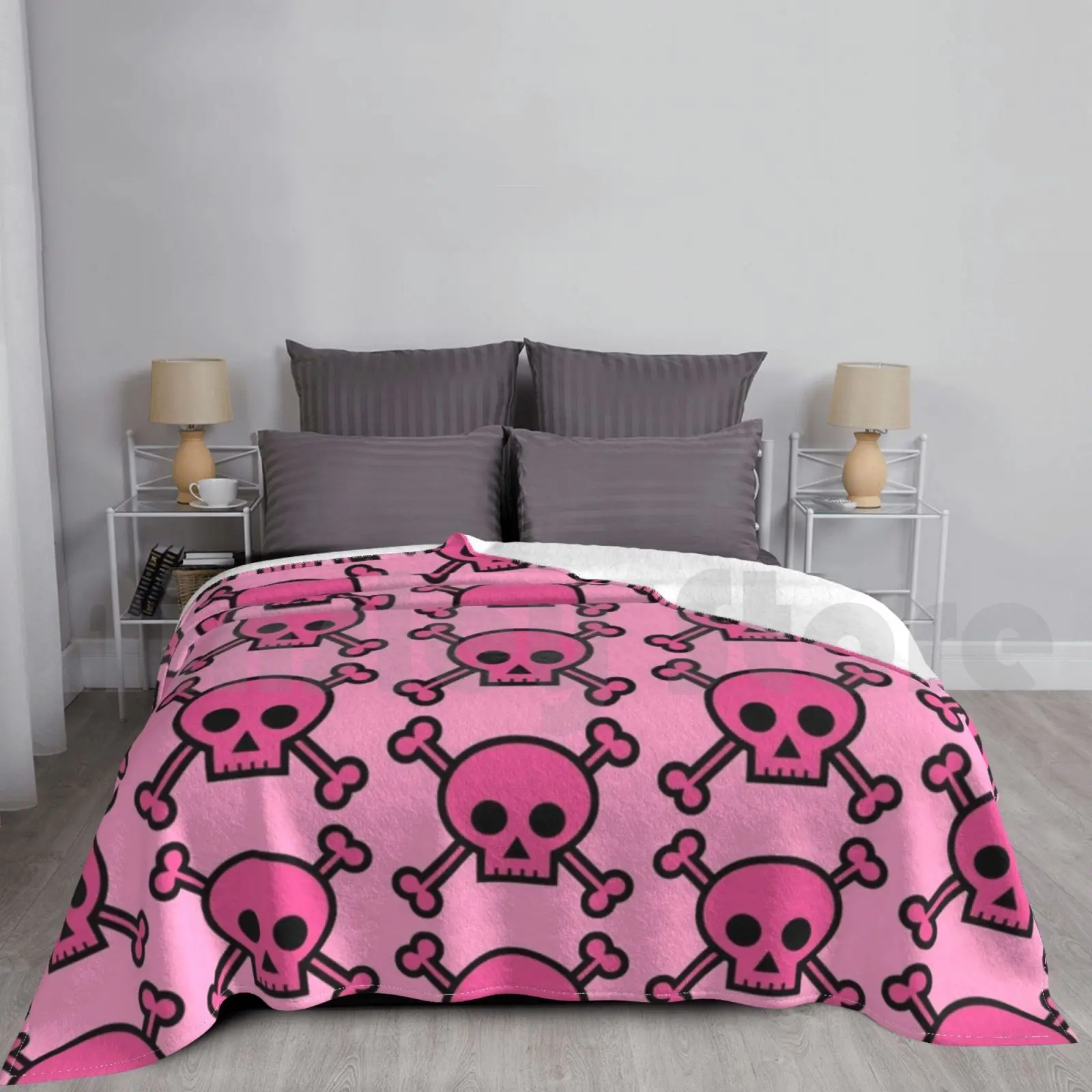 Pink Skull And Crossbones Emo Girl Blanket Super Soft Warm Light Thin Pink Punk Rock Emo Skull Skulls Pattern Cute
Pink Skull And Crossbones Emo Girl Blanket Super Soft Warm Light Thin Pink Punk Rock Emo Skull Skulls Pattern Cute