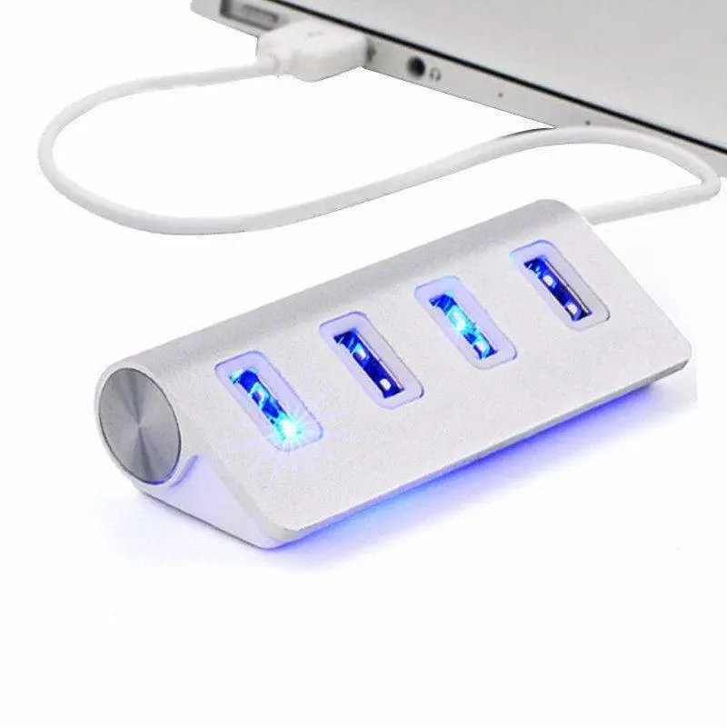 Высокоскоростной 4 порта USB 2 0 концентратор адаптер из алюминиевого сплава