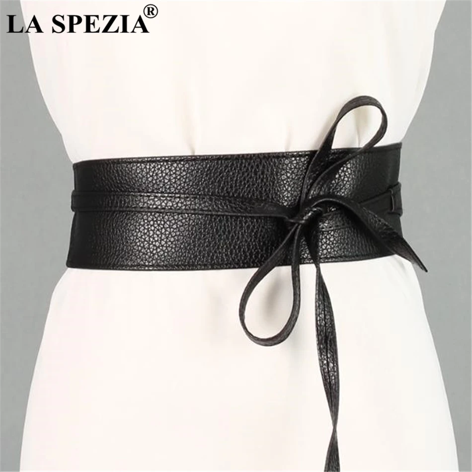 LA SPEZIA Women Belt Black Pu Leather Belt Women Soft Leather Wide Ladies Belts For Dresses Self Tie Wrap Wedding Female Belt
LA SPEZIA Women Belt Black Pu Leather Belt Women Soft Leather Wide Ladies Belts For Dresses Self Tie Wrap Wedding Female Belt