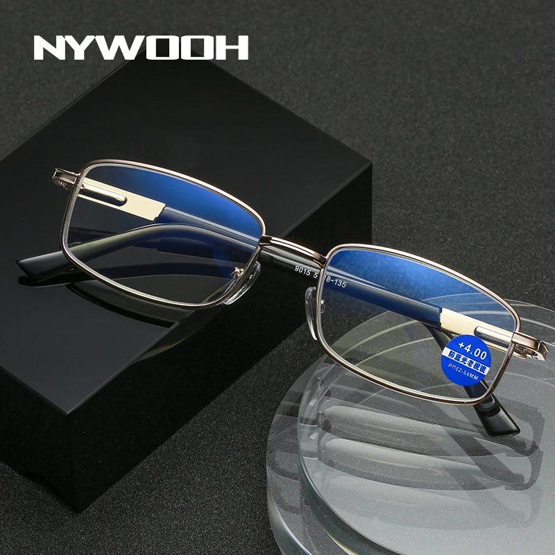 NYWOOH Business Retro Men Anti Blue Light Reading Glasses Women Ultralight Metal Resin Film Presbyopia Eyeglasses Gold Frame
NYWOOH Business Retro Men Anti Blue Light Reading Glasses Women Ultralight Metal Resin Film Presbyopia Eyeglasses Gold Frame