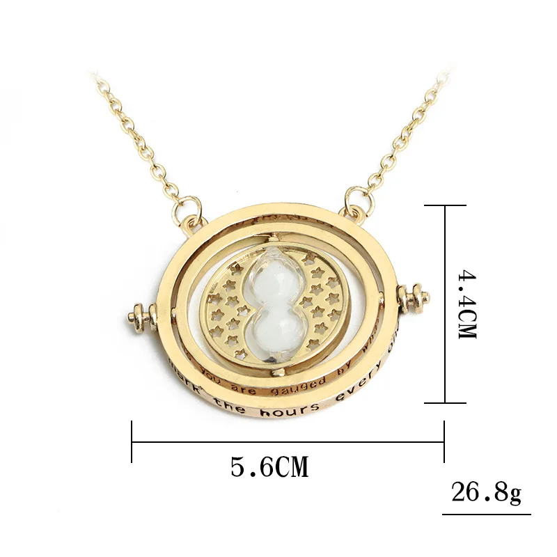 Sandglass Time Turner Necklace Fashion Movie Anime Necklaces for Kids Children Rotate Pendant Statement Jewelry Gift Box Packing 
Sandglass Time Turner Necklace Fashion Movie Anime Necklaces for Kids Children Rotate Pendant Statement Jewelry Gift Box Packing
