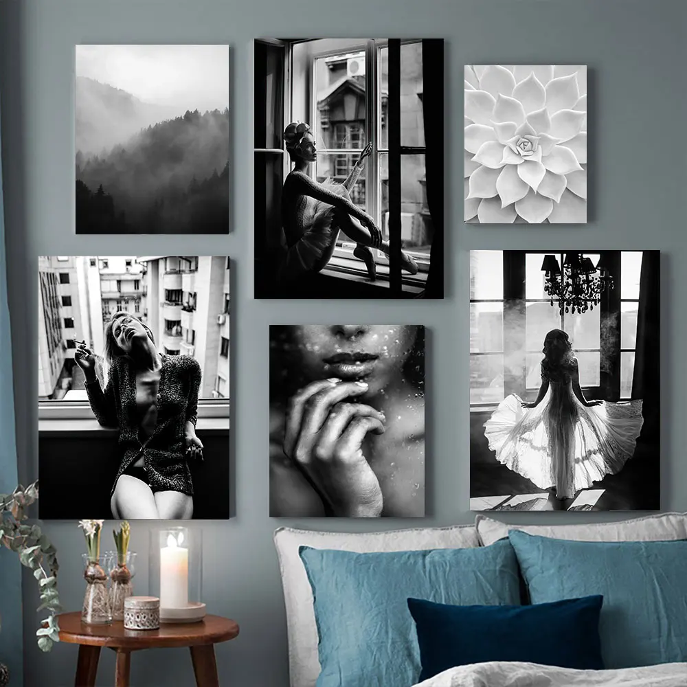 Sexy Girl Fashion Poster Black White Smoke Woman Canvas Painting Modern Wall Art Print Nordic Picture For Living Room Home Decor
Sexy Girl Fashion Poster Black White Smoke Woman Canvas Painting Modern Wall Art Print Nordic Picture For Living Room Home Decor