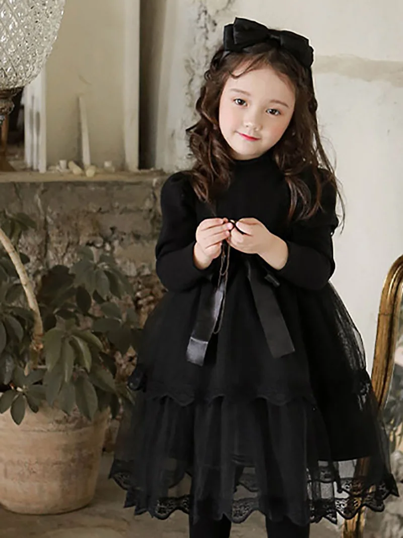 Sweet Lace Ruffles Princess Dress Spring Autumn Korean Temperament Solid Bow Turtleneck Long Sleeve Velvet Warm Girls Dress 2-8T
Sweet Lace Ruffles Princess Dress Spring Autumn Korean Temperament Solid Bow Turtleneck Long Sleeve Velvet Warm Girls Dress 2-8T