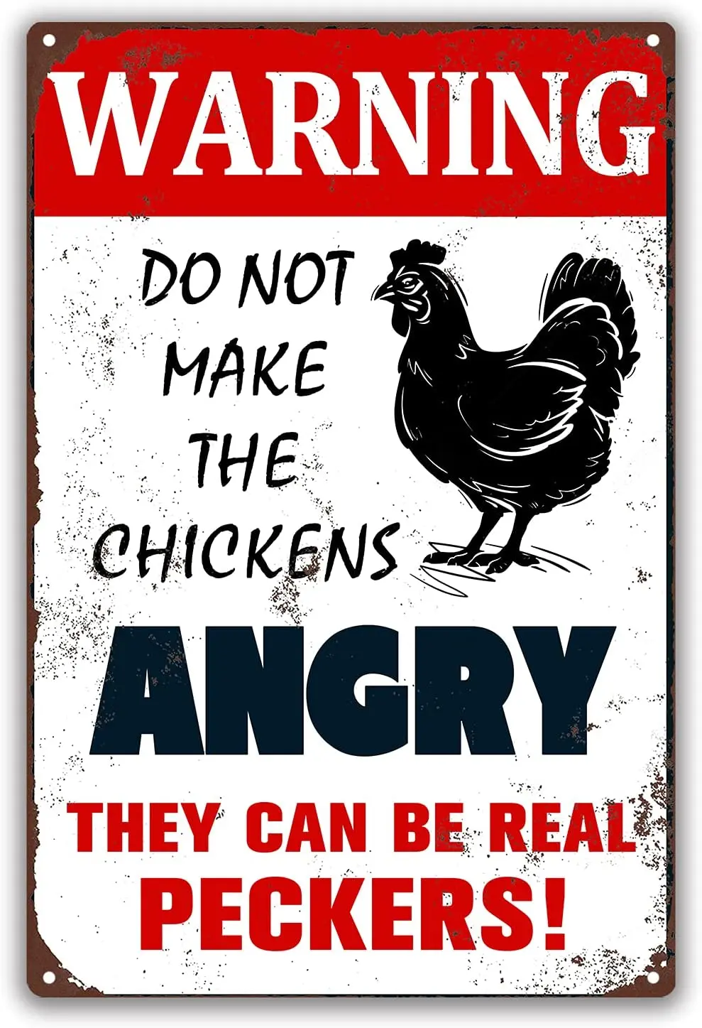 Chicken House Farmhouse Retro Metal Decorative Panel Warning Do Not Make The Chickens Angry They Can Be Real Peckers 8x12 Inches
Chicken House Farmhouse Retro Metal Decorative Panel Warning Do Not Make The Chickens Angry They Can Be Real Peckers 8x12 Inches