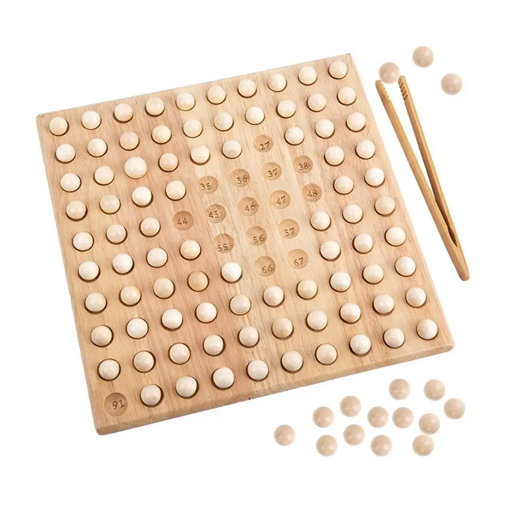 Wooden Toys Hundred Board Educational Math 100 Board With Tongs Wooden Peg Board Beads Game Props Early Childhood Toy For Kid
Wooden Toys Hundred Board Educational Math 100 Board With Tongs Wooden Peg Board Beads Game Props Early Childhood Toy For Kid