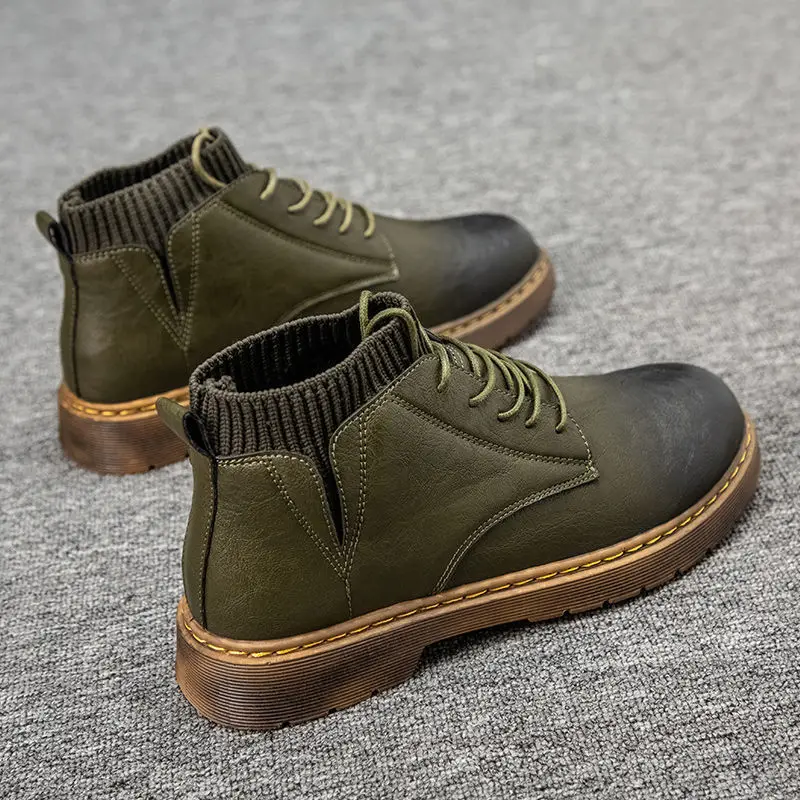 Men's Tooling Boots High-top Snow Boots Mid-top Shoes British Style Leather Shoes Leather Boots Winter Short Boots Men's Shoesd
Men's Tooling Boots High-top Snow Boots Mid-top Shoes British Style Leather Shoes Leather Boots Winter Short Boots Men's Shoesd