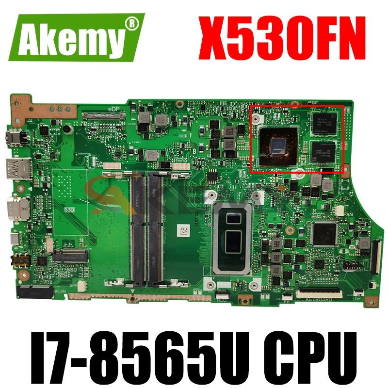 Akemy For ASUS X530FN Laotop Mainboard X530FN X530F S5300F Motherboard W/ I7-8565U CPU (V2G) GPU
Akemy For ASUS X530FN Laotop Mainboard X530FN X530F S5300F Motherboard W/ I7-8565U CPU (V2G) GPU