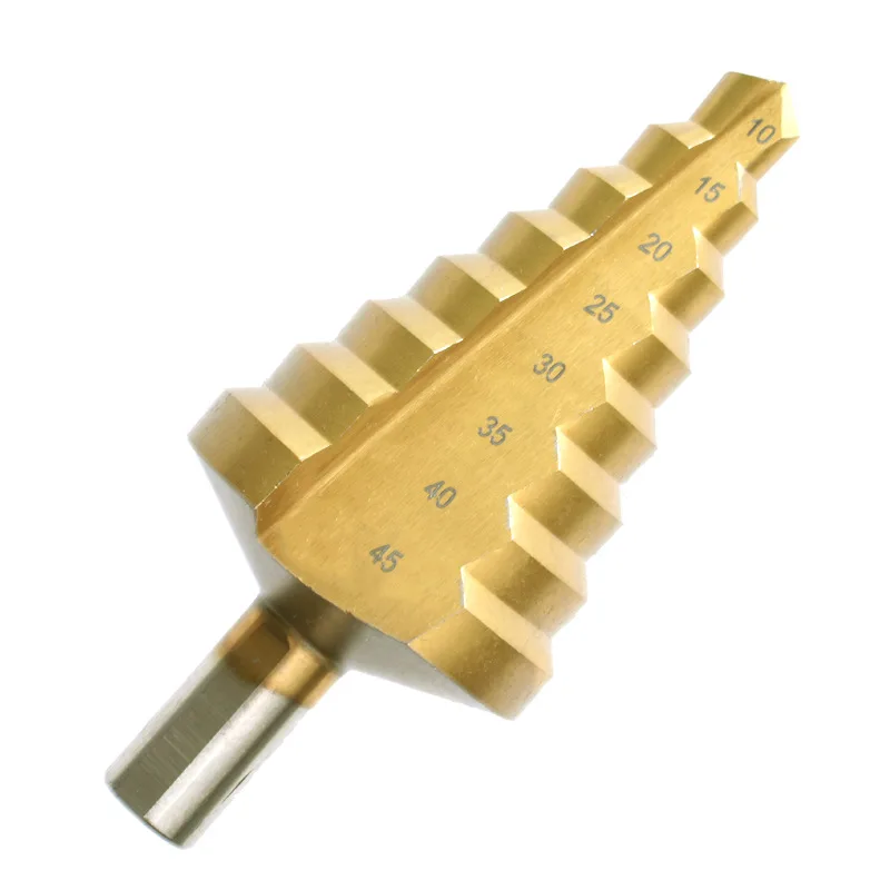10-45mm Step Drill Straight Flute Triangle Shank Punch Drill Bit Electric Drill Reaming Pagoda Drill bit Free shipping
10-45mm Step Drill Straight Flute Triangle Shank Punch Drill Bit Electric Drill Reaming Pagoda Drill bit Free shipping