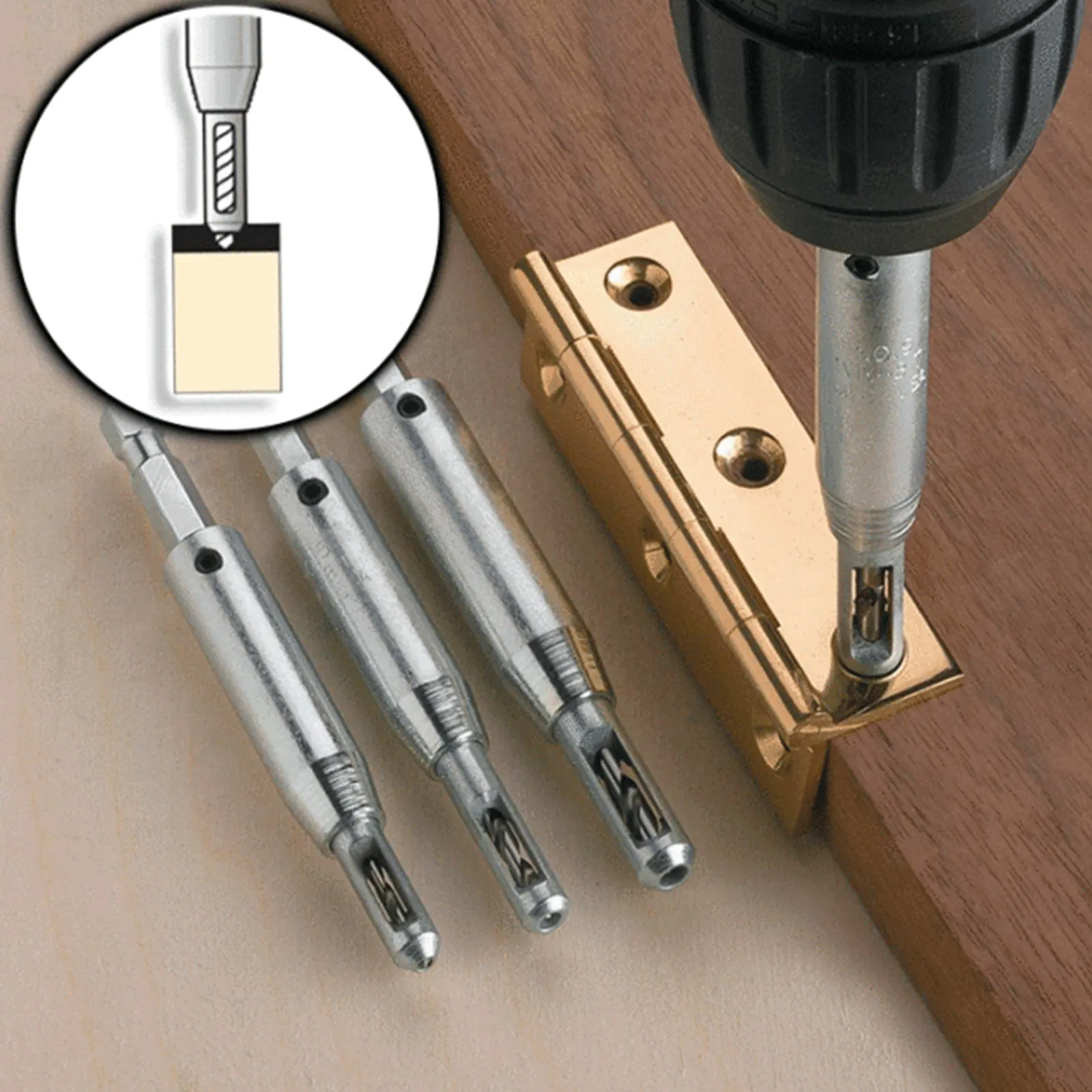 50@ 4pcs/set Center Drill Bit Doors Self Centering Hinge Tapper Core Drill Bit Set Hole Puncher Woodworking Tools 5/64"-11/64"
50@ 4pcs/set Center Drill Bit Doors Self Centering Hinge Tapper Core Drill Bit Set Hole Puncher Woodworking Tools 5/64"-11/64"