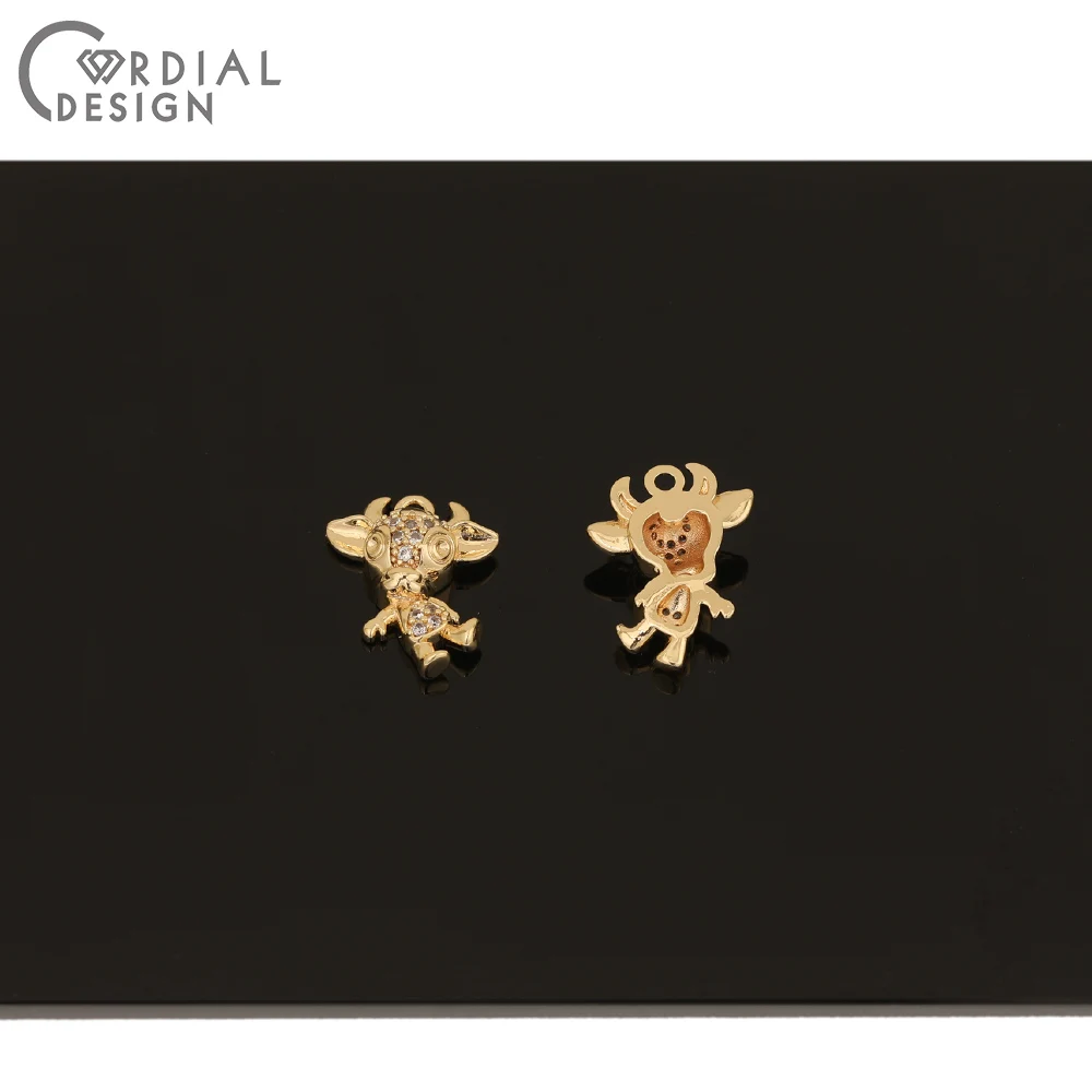 Cordial Design 30Pcs 12*17MM Pendant/Jewelry Accessories/Cow Shape/Hand Made/Genuine Gold Plating/Earring Findings/CZ Charms
Cordial Design 30Pcs 12*17MM Pendant/Jewelry Accessories/Cow Shape/Hand Made/Genuine Gold Plating/Earring Findings/CZ Charms
