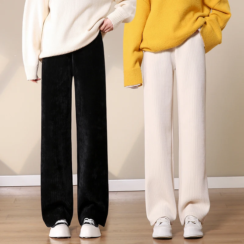 Women Warm Winter Plush Thick Pants Lambskin Cashmere Corduroy Trousers High Waist Casual Cotton Loose Female Wide Leg Pants
Women Warm Winter Plush Thick Pants Lambskin Cashmere Corduroy Trousers High Waist Casual Cotton Loose Female Wide Leg Pants
