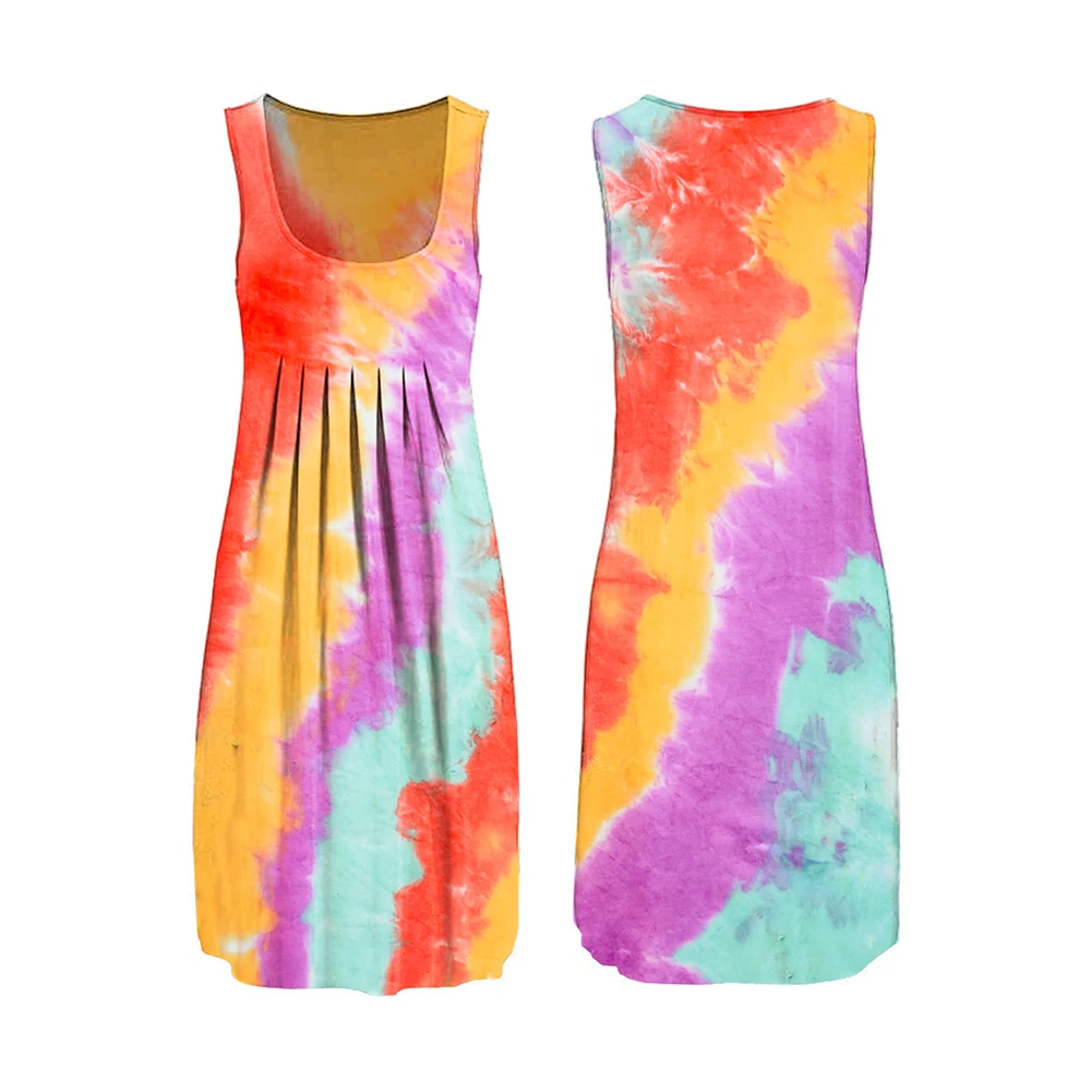 Sleeveless Tie Dye Women Dress Loose Vintage Beach Summer Boho Dress Casual Party Sexy Dress Plus Size 5XL Female Vestidos 2021
Sleeveless Tie Dye Women Dress Loose Vintage Beach Summer Boho Dress Casual Party Sexy Dress Plus Size 5XL Female Vestidos 2021