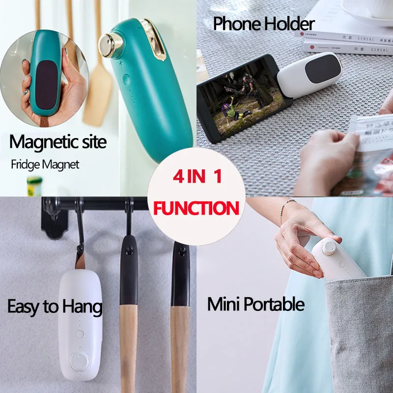 USB Chargable Portable Heat Vacuum Sealer With Magnetic Stickers Mini Sealing Machine For Food Snack Kitchen Accessories Green
USB Chargable Portable Heat Vacuum Sealer With Magnetic Stickers Mini Sealing Machine For Food Snack Kitchen Accessories Green