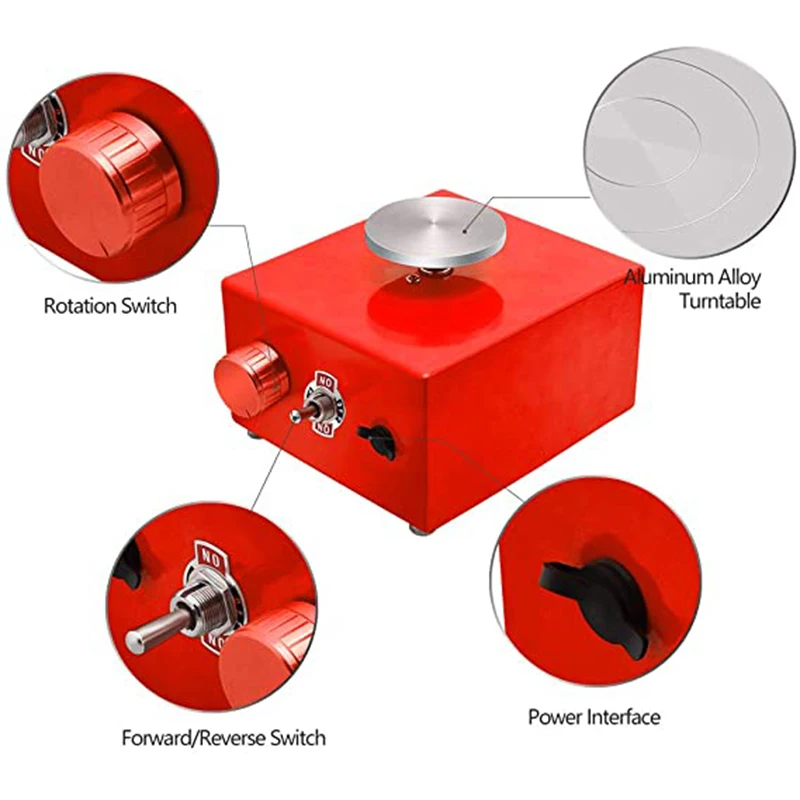 Mini Pottery Wheel, Pottery Wheel 6.5cm 10cm Turntable Mini Pottery Machine Electric Pottery Wheel Clay Tool ,EU Plug
Mini Pottery Wheel, Pottery Wheel 6.5cm 10cm Turntable Mini Pottery Machine Electric Pottery Wheel Clay Tool ,EU Plug