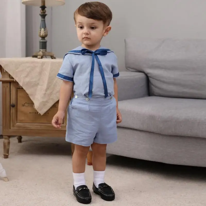 Baby Boy Summer Clothing Sets Spanish Toddler Boys Short Sleeve Shirt Tops+ Shorts Pants Suit Kids Child Clothes Set Boys Outfit
Baby Boy Summer Clothing Sets Spanish Toddler Boys Short Sleeve Shirt Tops+ Shorts Pants Suit Kids Child Clothes Set Boys Outfit