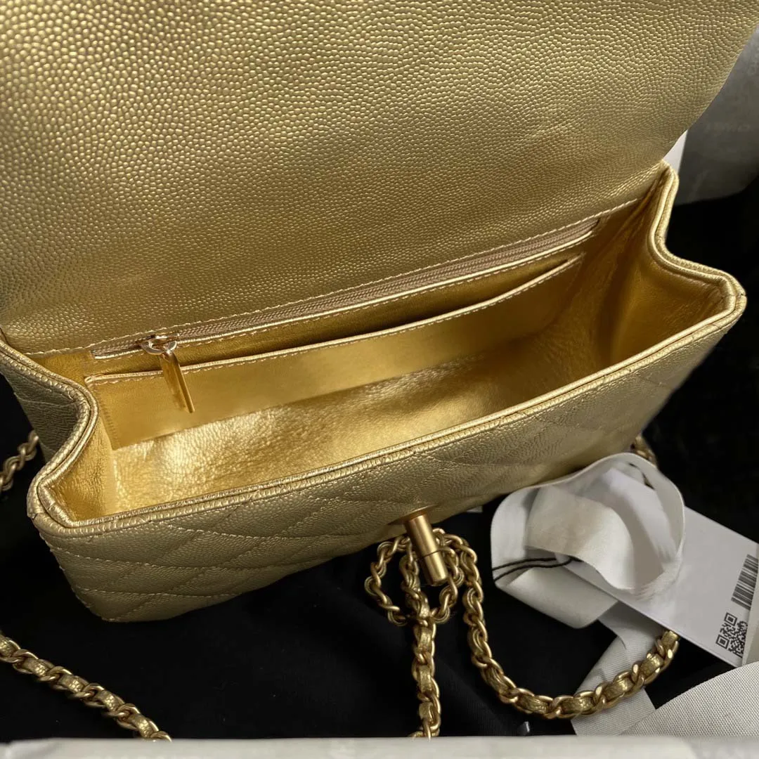 

2021 New Top Luxury Jewelry Leather Caviar Ladies Handbag Designer Check Chain Bag Mini Square Bag Shoulder Bag Messenger Bag