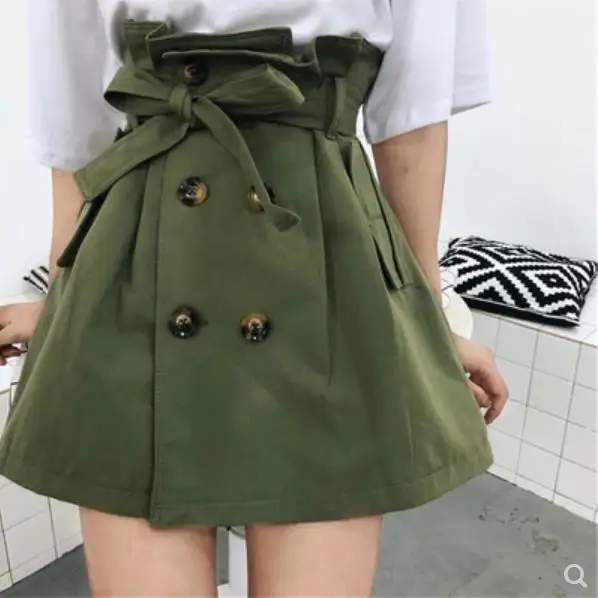 Женская мини-юбка в стиле преппи летняя винтажная трапециевидная юбка на