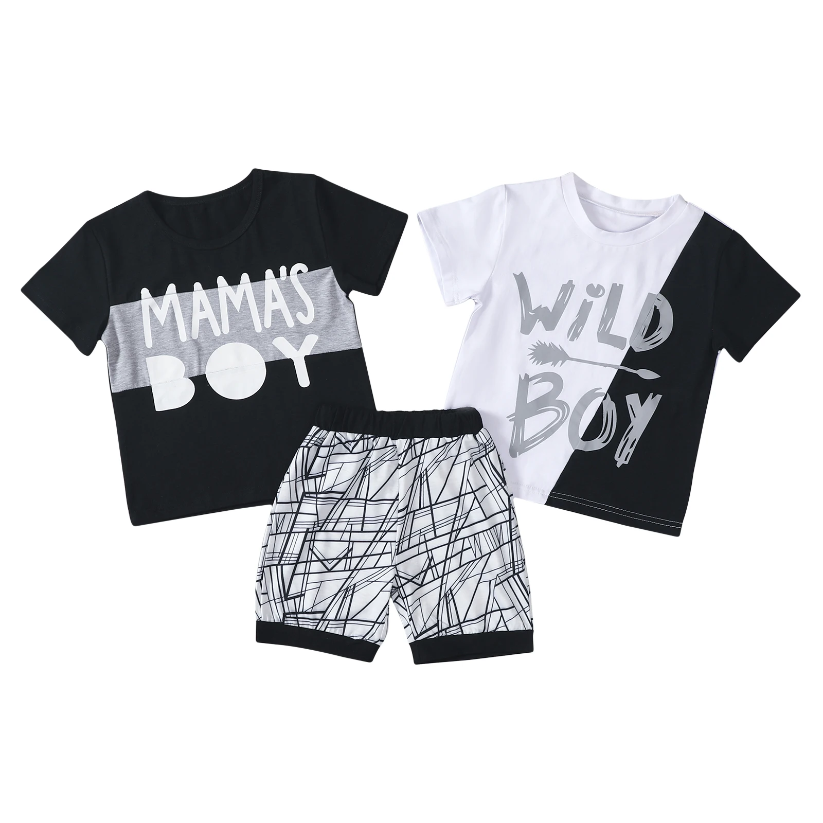 Baby Boys Clothes Set, Letter Print Short Sleeve O-neck T-shirt + Elastic Waist Shorts
Baby Boys Clothes Set, Letter Print Short Sleeve O-neck T-shirt + Elastic Waist Shorts