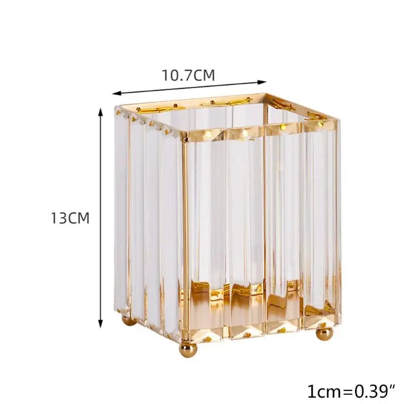 Crystal Makeup Organizer Metal Storage Box European style Eyebrow Pencil Lipstick Holder Makeup Brush Holder Cosmetic
Crystal Makeup Organizer Metal Storage Box European style Eyebrow Pencil Lipstick Holder Makeup Brush Holder Cosmetic