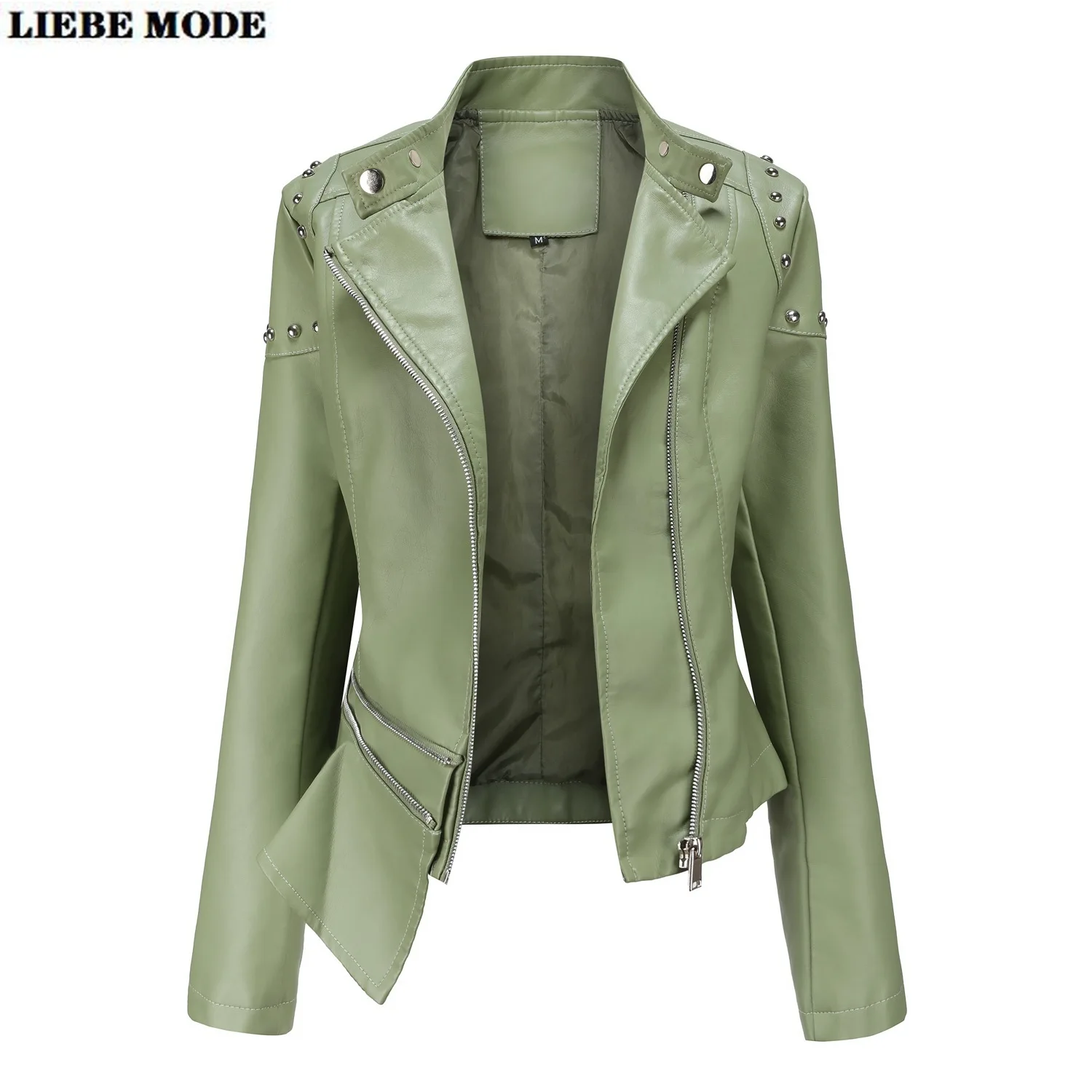 Autumn Women Faux Leather Jacket Casual Slim Soft Pu Motorcycle Punk Leather Coat Female Zipper Rivet Irregular Hem Outerwear
Autumn Women Faux Leather Jacket Casual Slim Soft Pu Motorcycle Punk Leather Coat Female Zipper Rivet Irregular Hem Outerwear