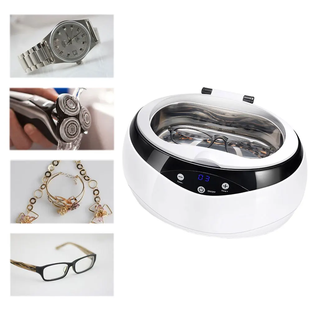 Sonic Jewelry Cleaner Portable Household Small Jewelry Clean Machine For Watch Eyeglasses Rings Coins 650ML White
Sonic Jewelry Cleaner Portable Household Small Jewelry Clean Machine For Watch Eyeglasses Rings Coins 650ML White