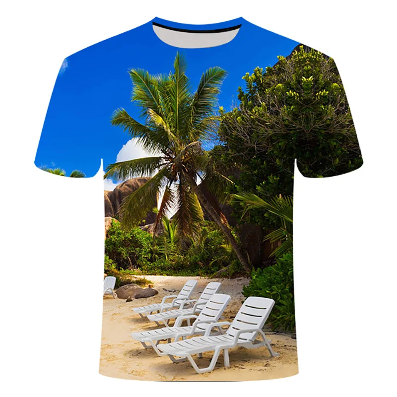 Summer new style 3D printing beach landscape casual oversized men's T-shirt youthful vitality Harajuku quick-drying sports unise
Summer new style 3D printing beach landscape casual oversized men's T-shirt youthful vitality Harajuku quick-drying sports unise